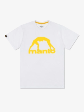 MANTO t-shirt VIBE 25 biało-żółty