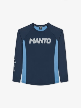 MANTO techniczny longsleeve LOGOTYPE granatowy