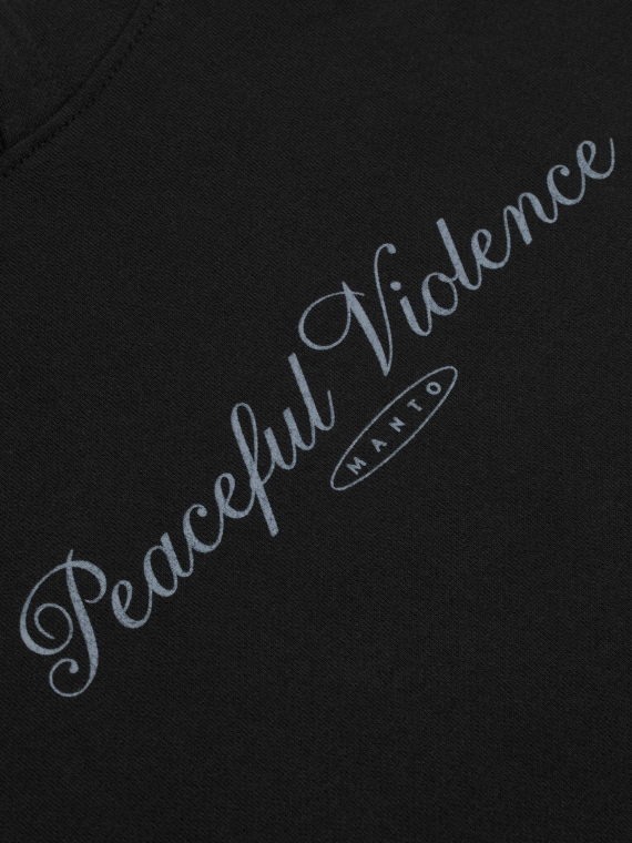 MANTO bluza z kapturem PEACEFUL VIOLENCE czarna