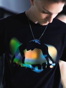 MANTO t-shirt REFLECTION czarny