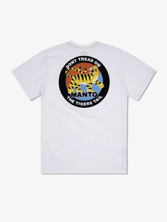 MANTO t-shirt TIGER`S TAIL biały