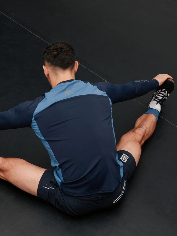 MANTO techniczny longsleeve LOGOTYPE granatowy