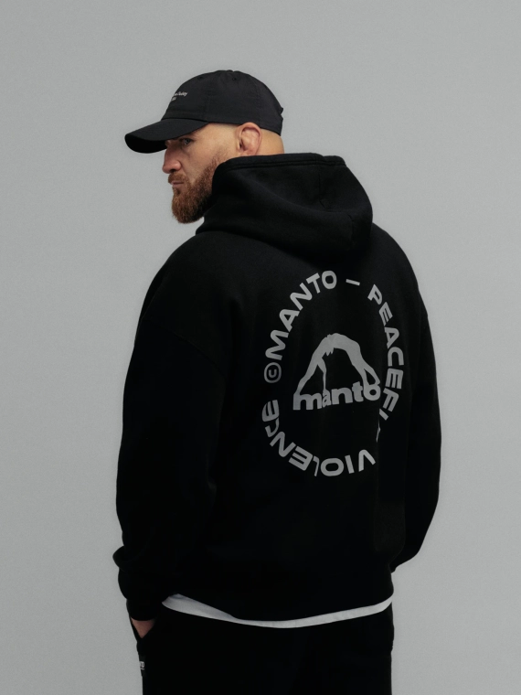MANTO bluza z kapturem LABEL 25 OVERSIZE czarna