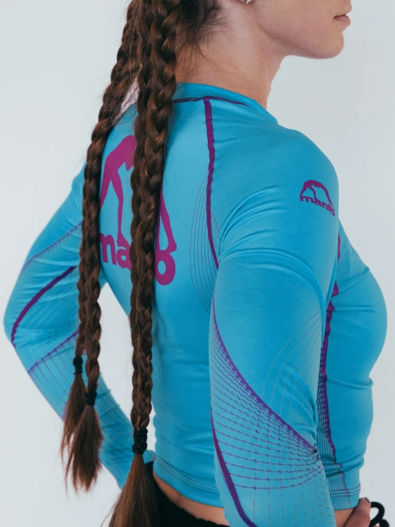 MANTO rashguard PEACEFUL VIOLENCE niebieski