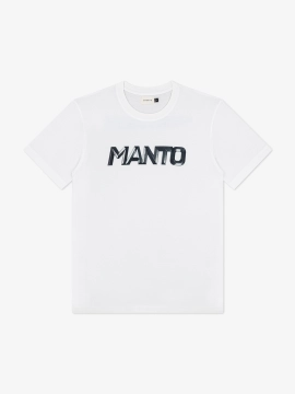 MANTO t-shirt METAL LOGOTYPE biały