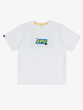 MANTO t-shirt RACING OVERSIZE biały