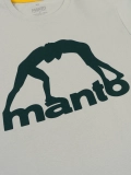 MANTO t-shirt VIBE 25 jasnoszary-ciemnozielony