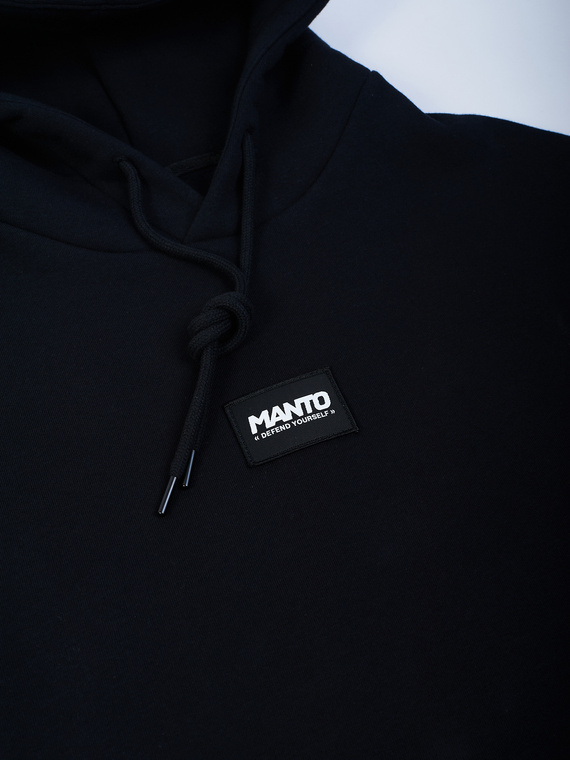 MANTO bluza z kapturem LABEL OVERSIZE czarna