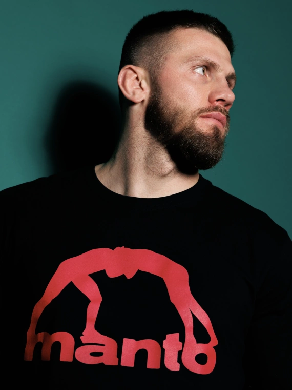 MANTO t-shirt VIBE 25 czarno-czerwony