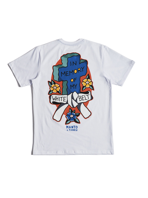 MANTO x Panku t-shirt RIP biały
