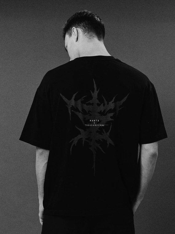 MANTO t-shirt TREASURE ZONE OVERSIZE czarny