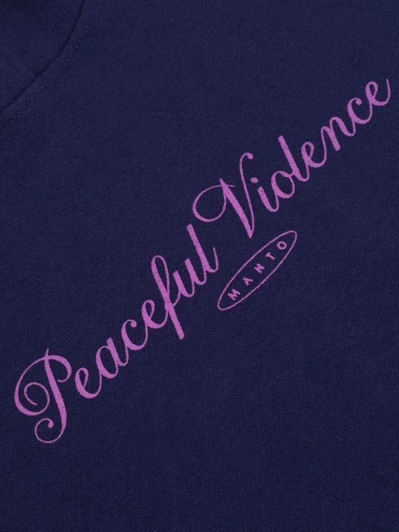 MANTO bluza z kapturem PEACEFUL VIOLENCE granatowa
