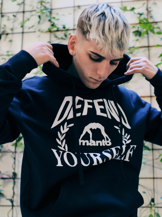 MANTO bluza z kapturem DEFEND granatowa