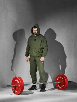 MANTO spodnie dresowe LABEL 25 khaki