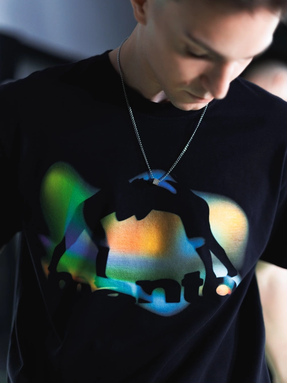 MANTO t-shirt REFLECTION czarny