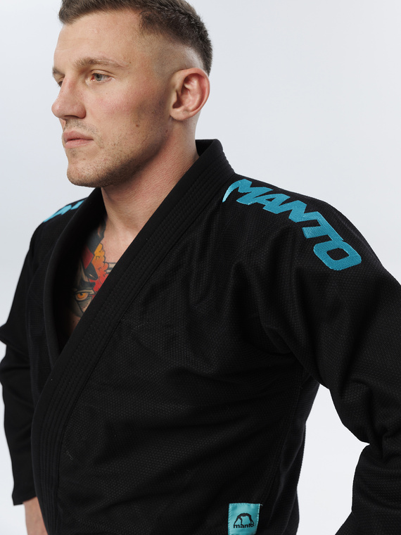 MANTO "X5" BJJ Gi czarno - turkusowe