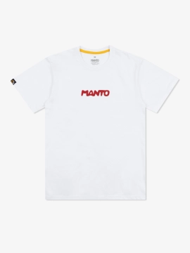 MANTO t-shirt TRACE biały