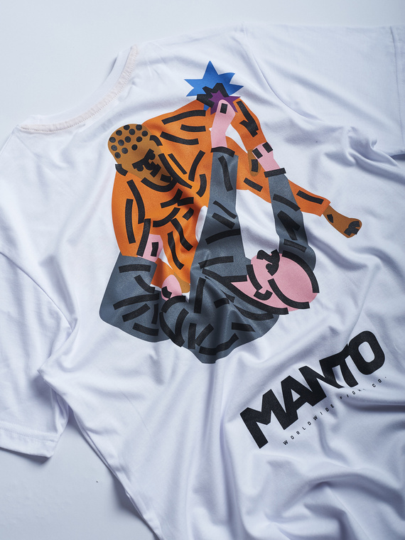 MANTO t-shirt BJJ GYM 2.0 biały