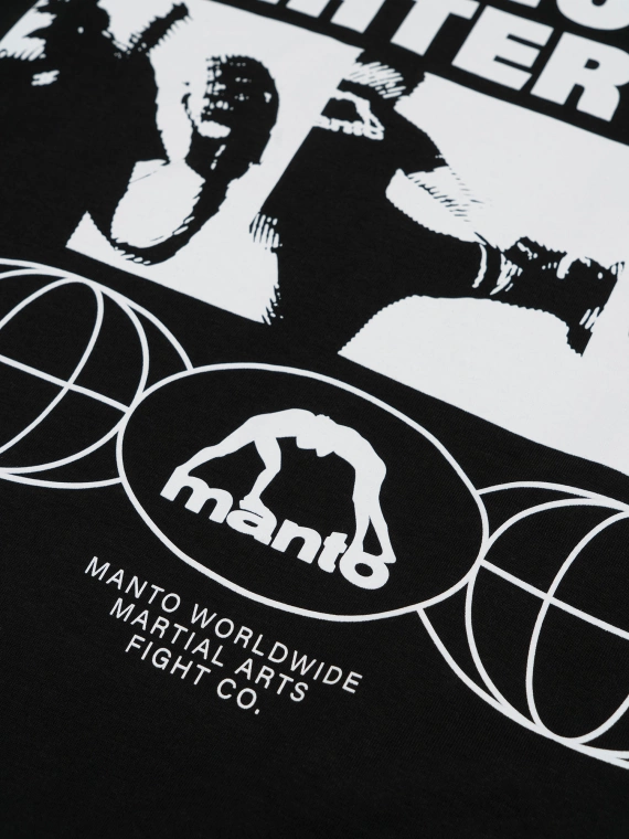 MANTO t-shirt FIGHTER SOUL czarny onyks