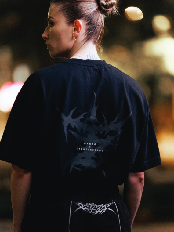 MANTO t-shirt TREASURE ZONE OVERSIZE czarny