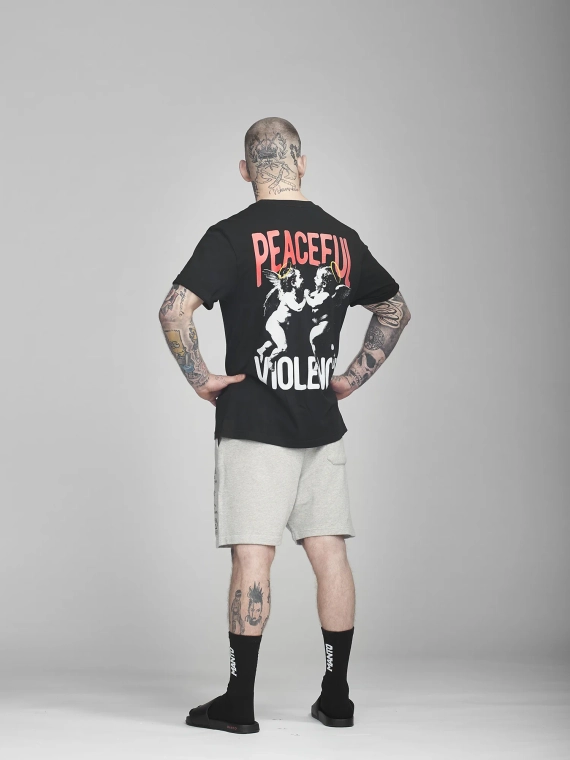 MANTO  t-shirt ANGELS czarny