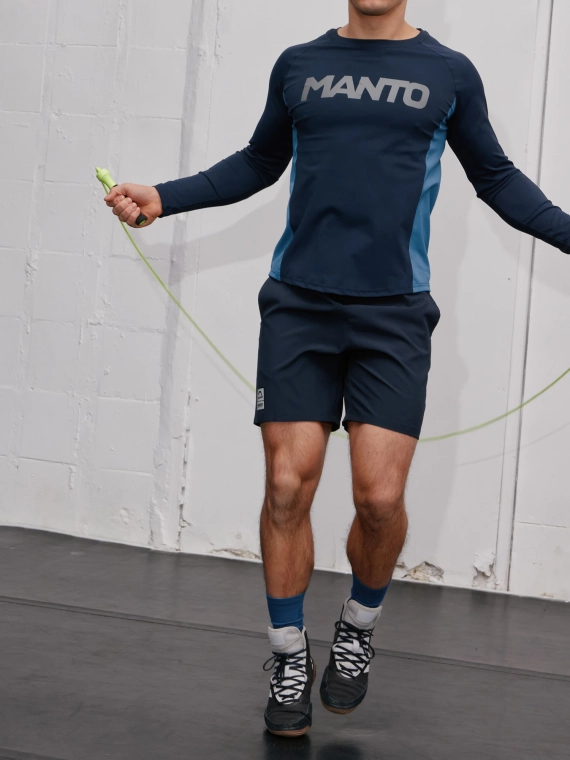MANTO techniczny longsleeve LOGOTYPE granatowy