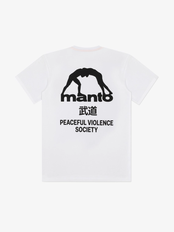 MANTO t-shirt SOCIETY biały