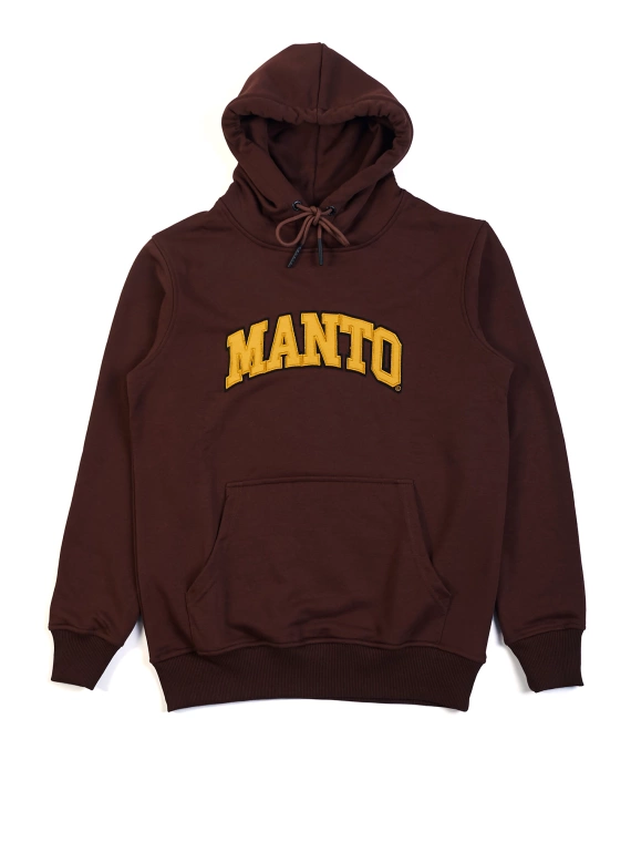 MANTO bluza z kapturem VARSITY brązowa