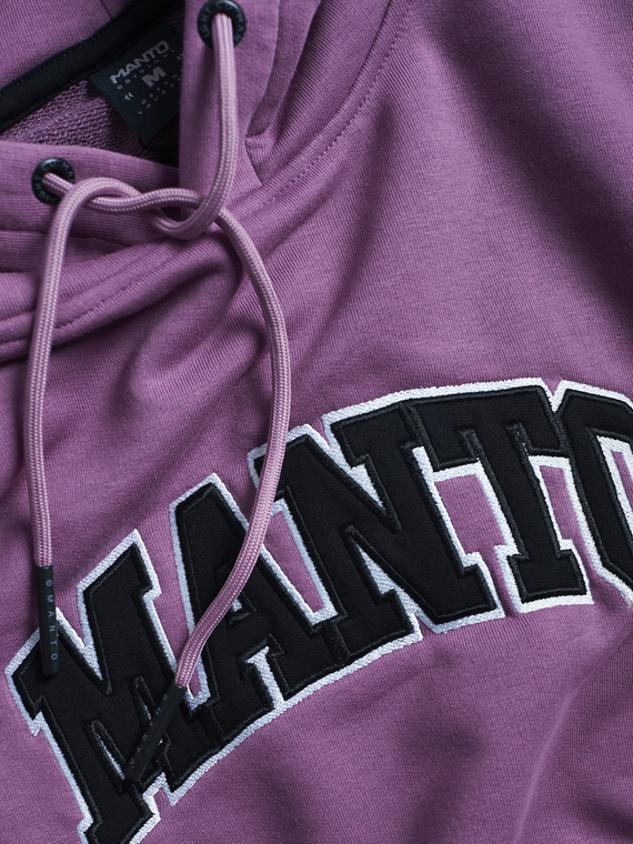 MANTO bluza z kapturem VARSITY purpurowa