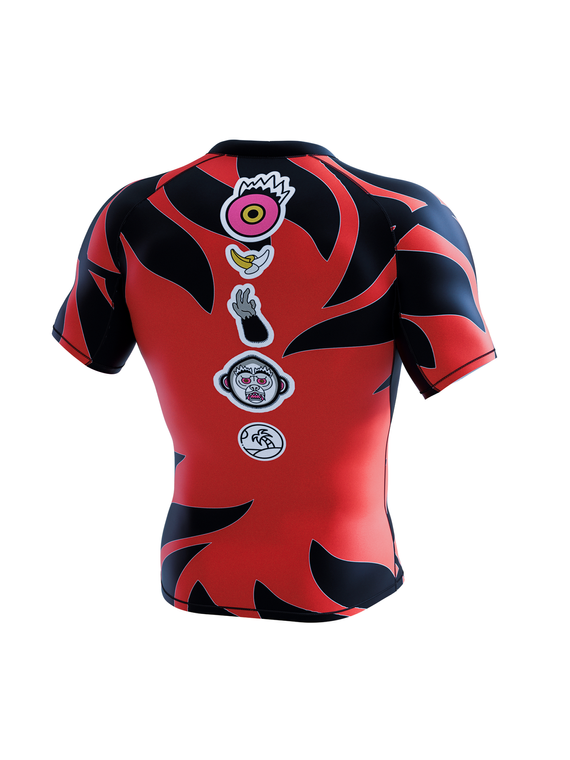 MANTO rashguard CARIBLANCO czarno-czerwony