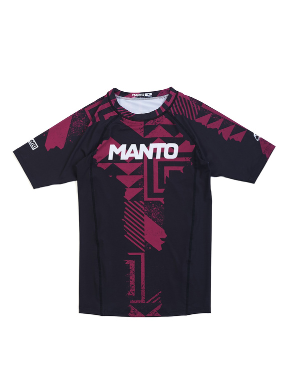 MANTO rashguard FRAGMENTS czarno-czerwony