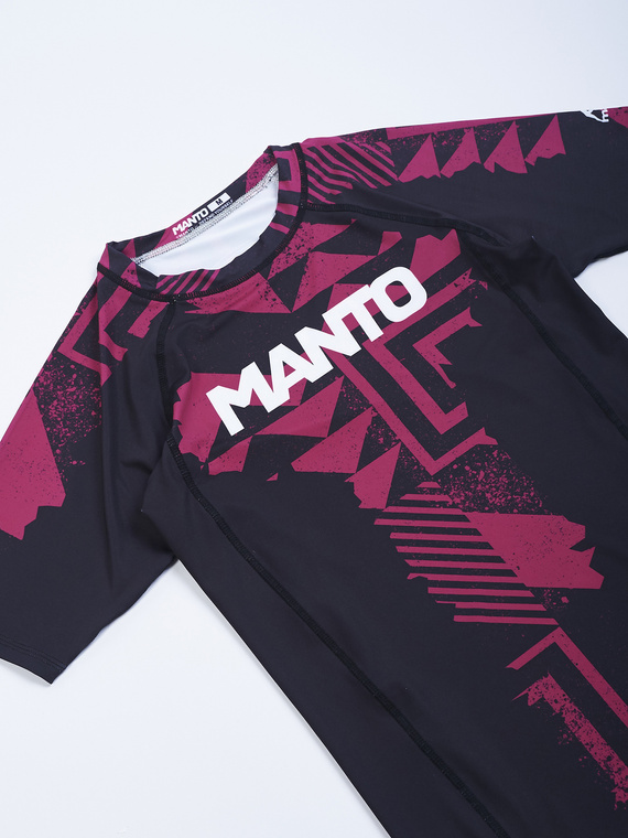 MANTO rashguard FRAGMENTS czarno-czerwony