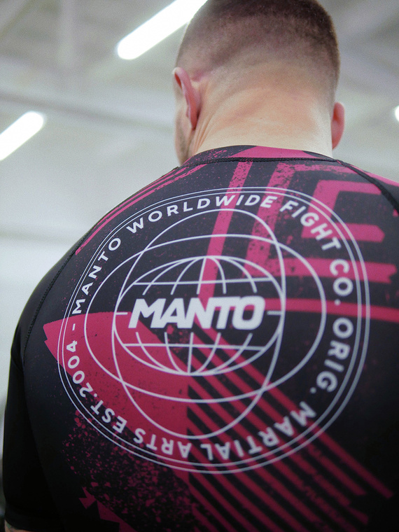 MANTO rashguard FRAGMENTS czarno-czerwony