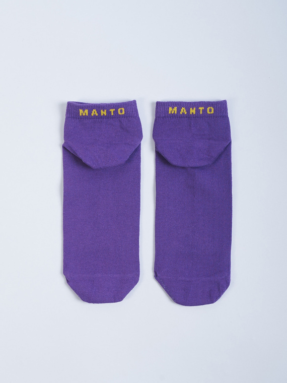 MANTO skarpety krótkie LOGO fioletowe