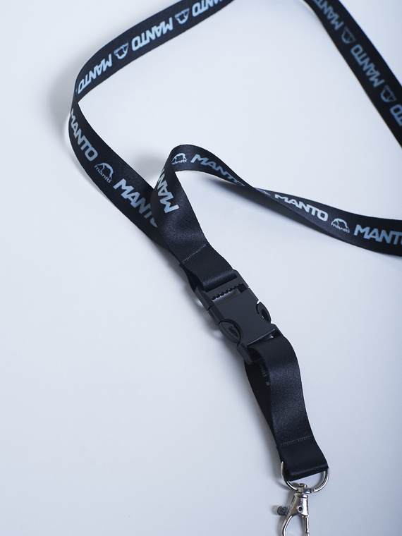 MANTO smycz LOGOTYPE czarna