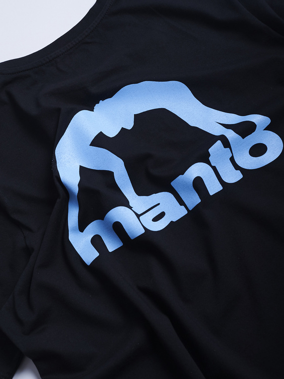 MANTO  t-shirt DEFEND OVERSIZE czarno - błękitny
