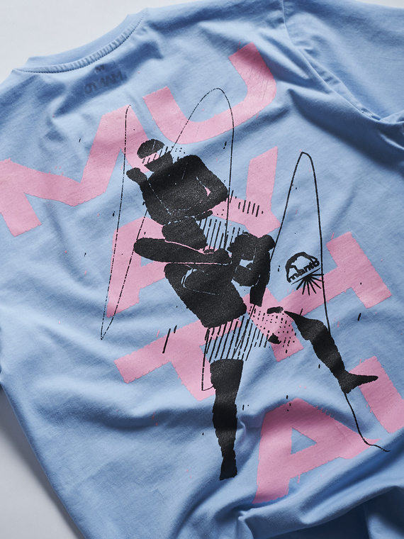 MANTO t-shirt ELBOW błękitny