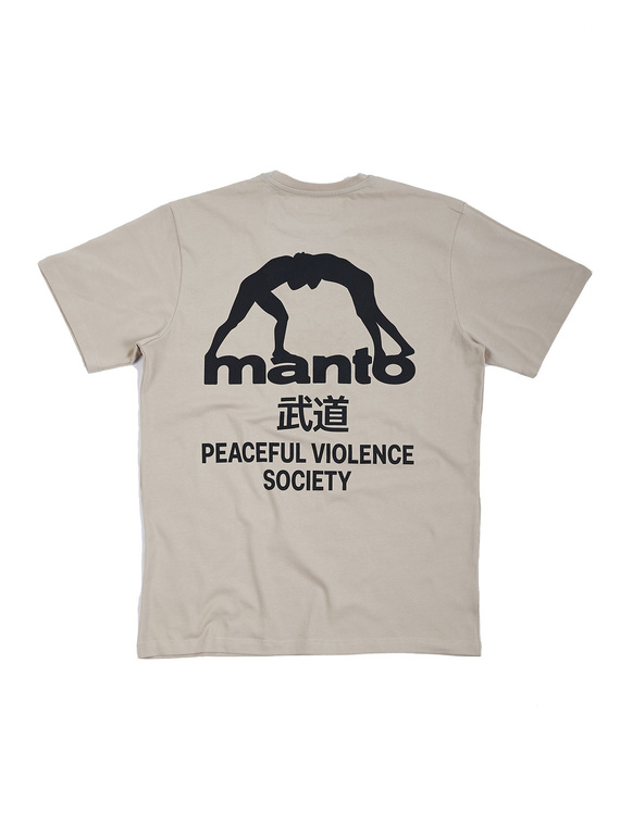 MANTO t-shirt SOCIETY beżowy