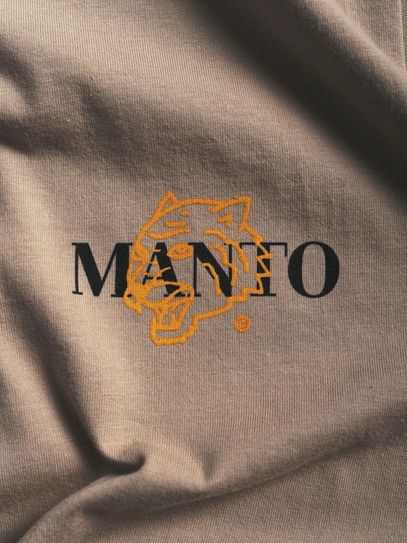 MANTO t-shirt WILDCAT beżowy
