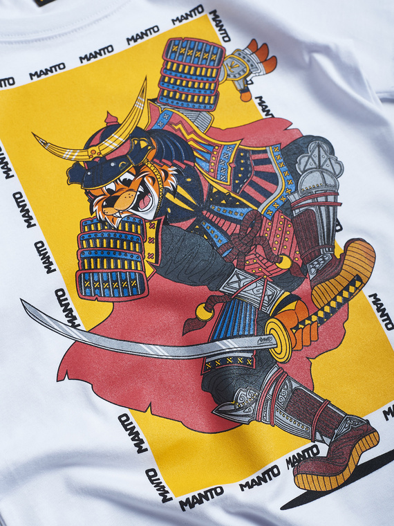 MANTO t-shirt dziecięcy SAMURAI biały