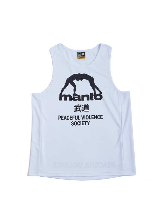 MANTO tank top treningowy SOCIETY biały