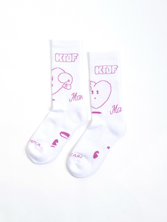 MANTO x KTOF skarpety HEART białe